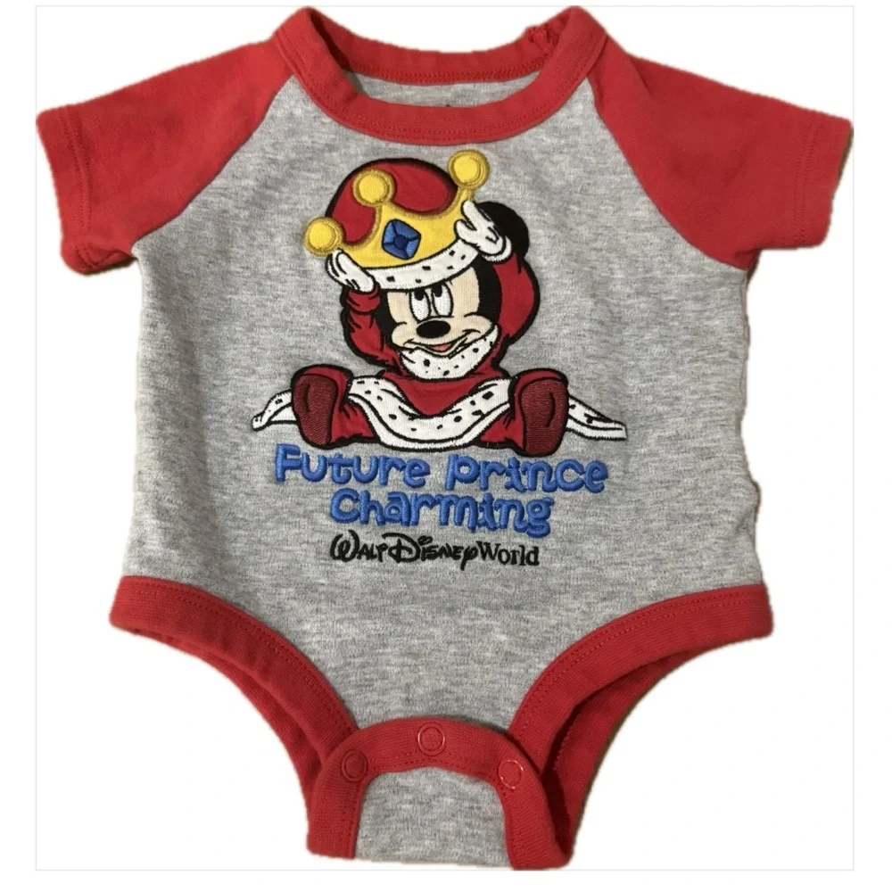 NWOT Disney Parks 3M “Future Prince Charming” embroidered ONESIE - Picture 1 of 5